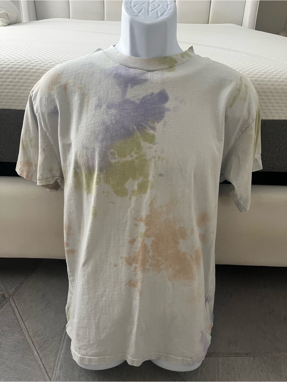 John Elliott Neutral Tie-Dye Short Sleeve University T-Shirt